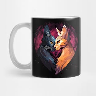 Caracal Couple Valentine Mug